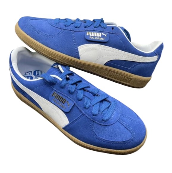 Puma Other - NEW Puma Palermo Lace Up Men's Blue Casual Sneakers Size 10.5